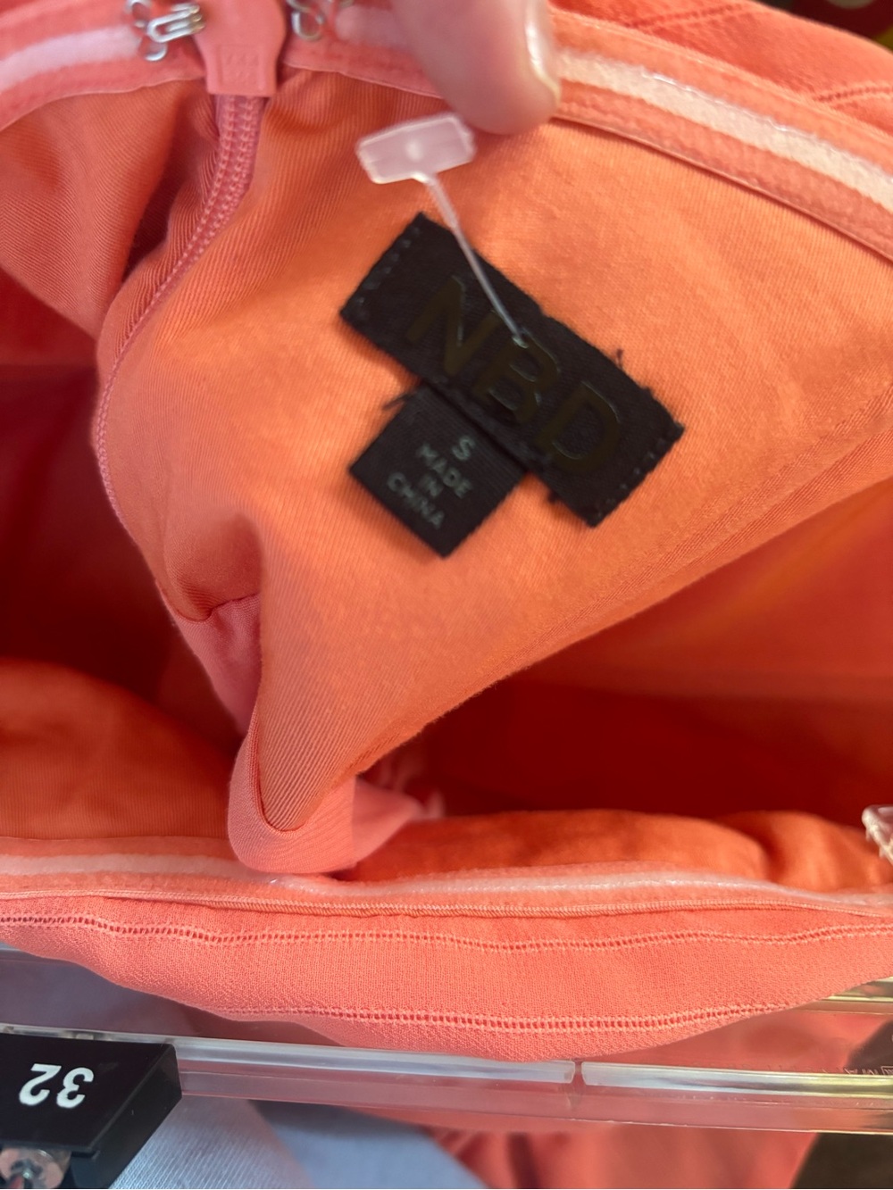 NBD AFTON MINI DRESS CORAL SMALL - Picture 3 of 4